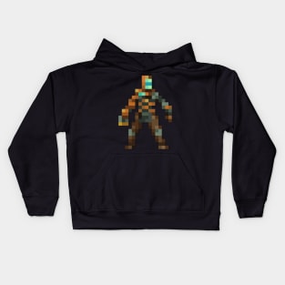 Isaac Clarke low-res pixelart Kids Hoodie